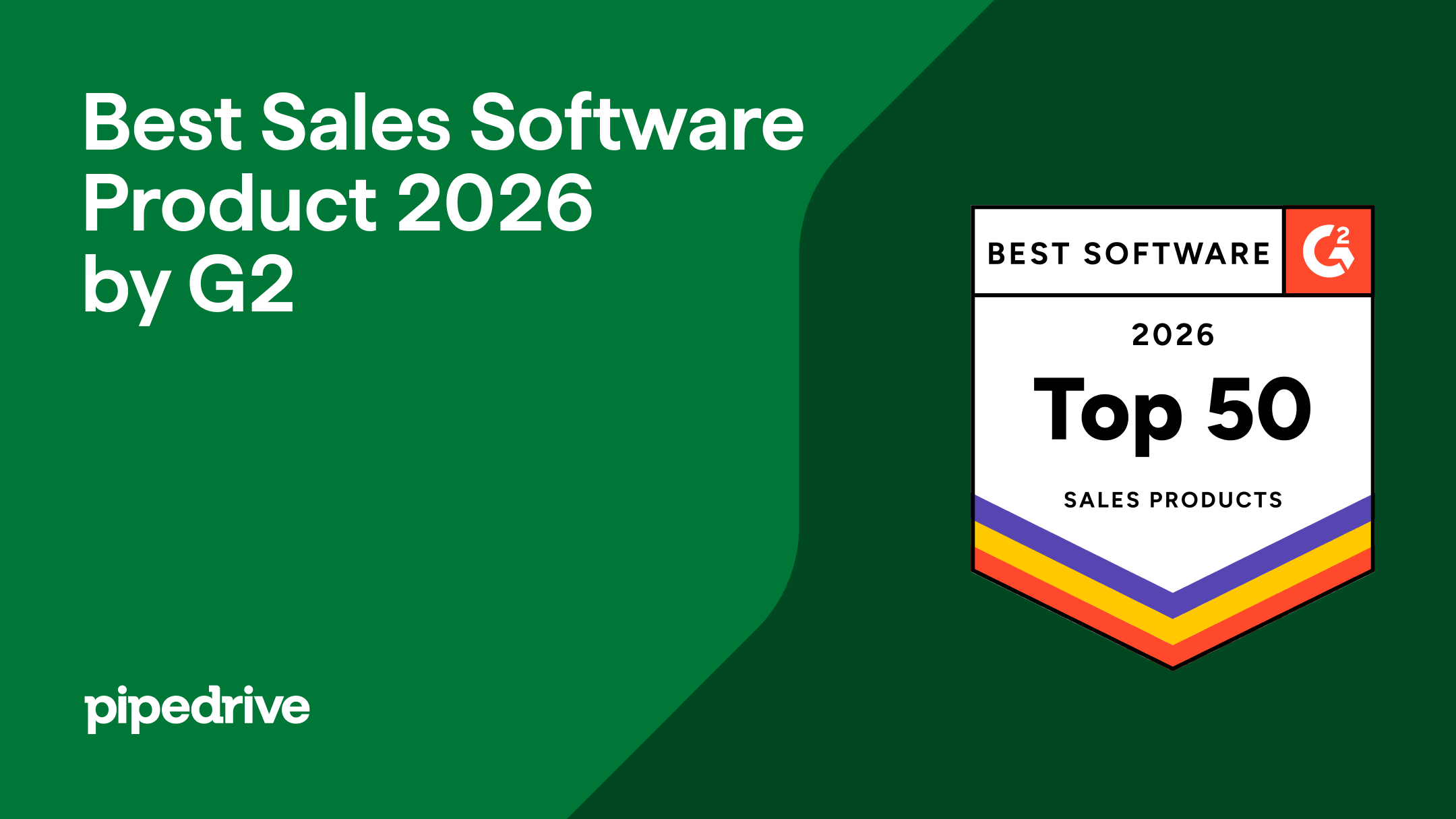 Pipedrive ranks #6 in G2 Best Sales Software Products 2026 list | Pipedrive