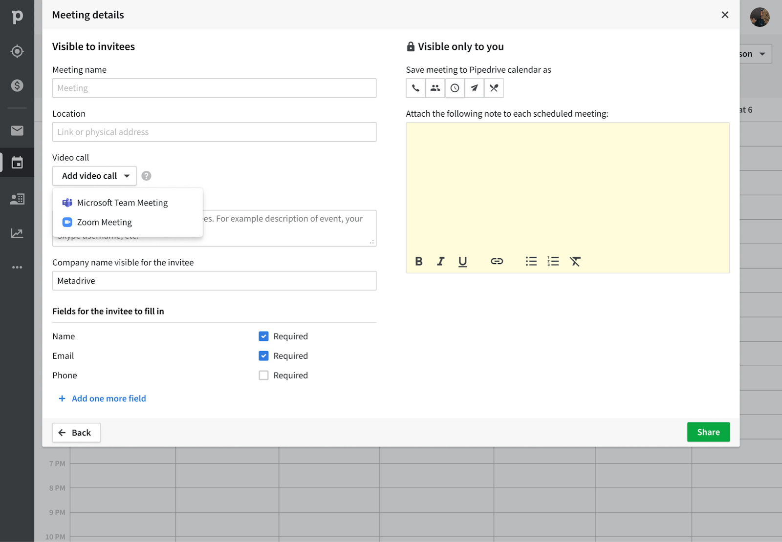 Scheduler Zoom and Microsoft Teams