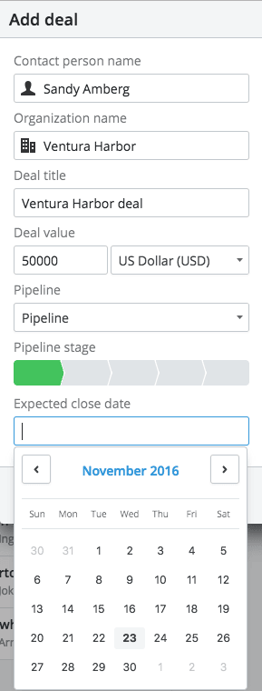 Pipedrive habits screenshot 6