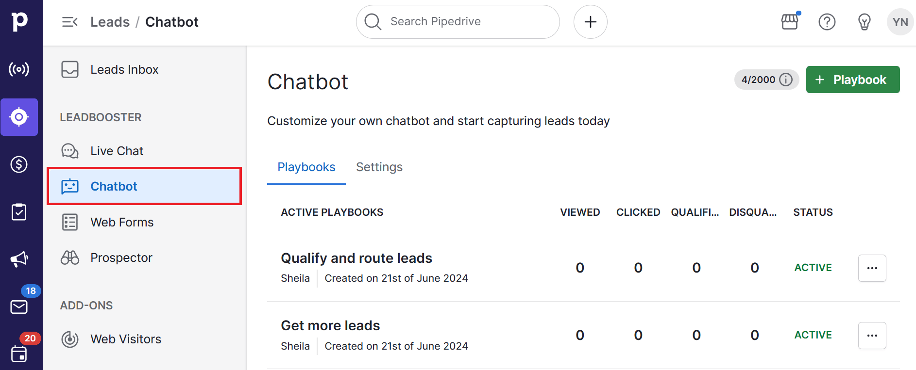 AI Chatbot for sales Pipedrive