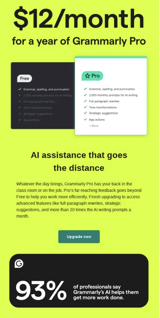 Abandoned cart email social proof example