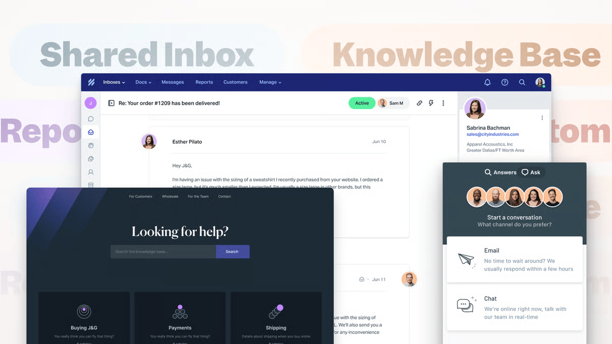 After sales service management software Help Scout