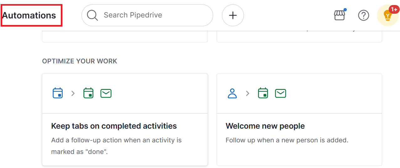 After sales service management software Pipedrive automations