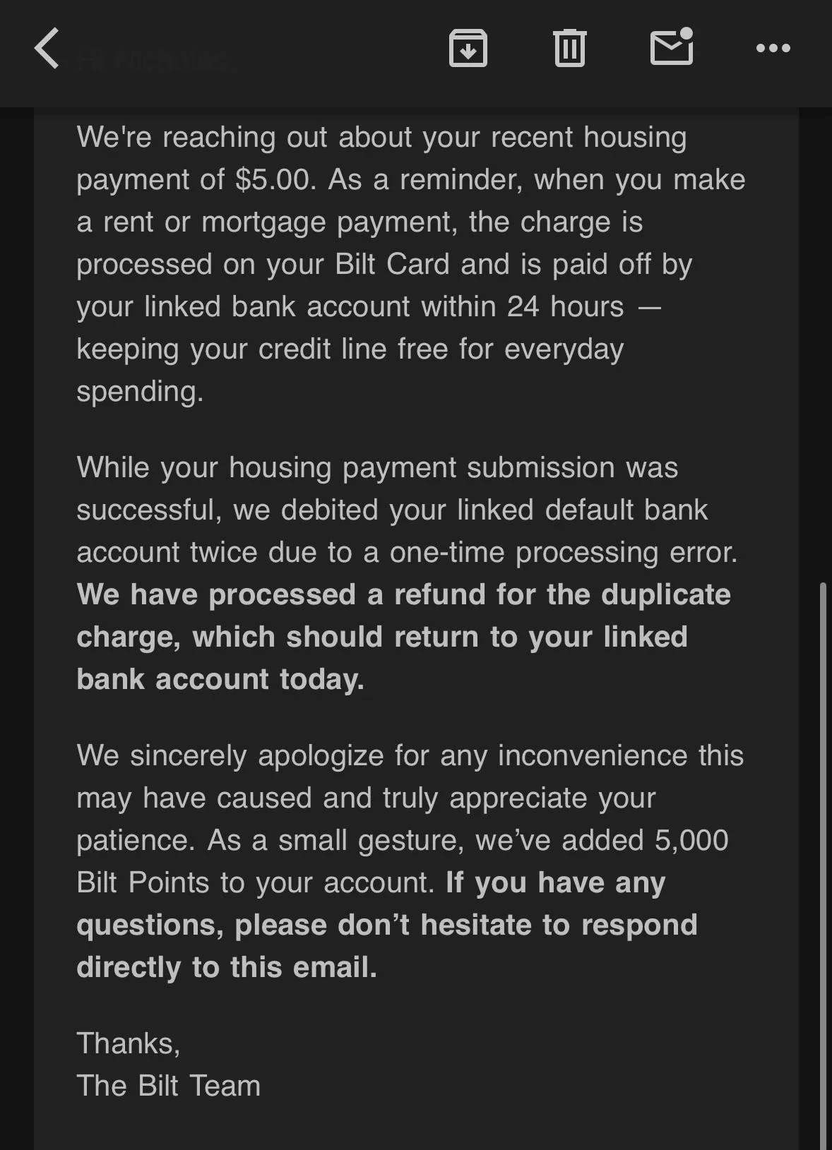 Apology email to customers Pipedrive billing issue