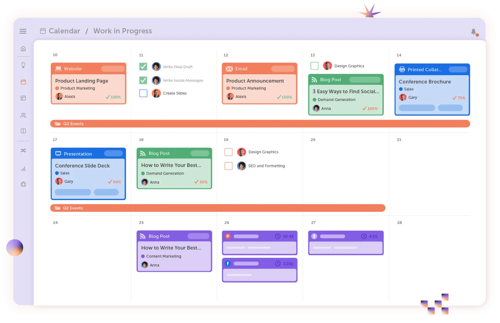 Attraction marketing marketing calendar