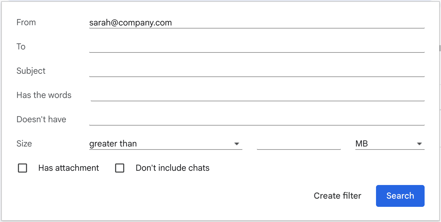 Automatic BCC in Gmail filter settings