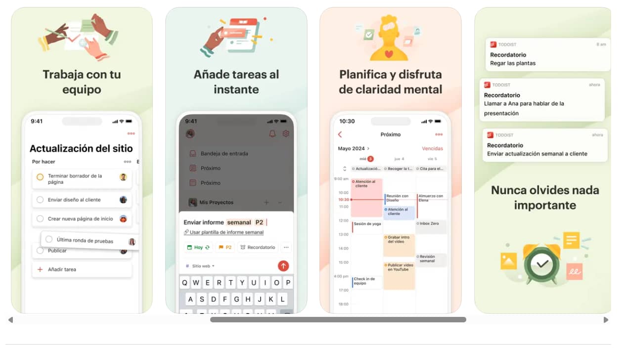 Mejores calendarios para iPhone Todoist