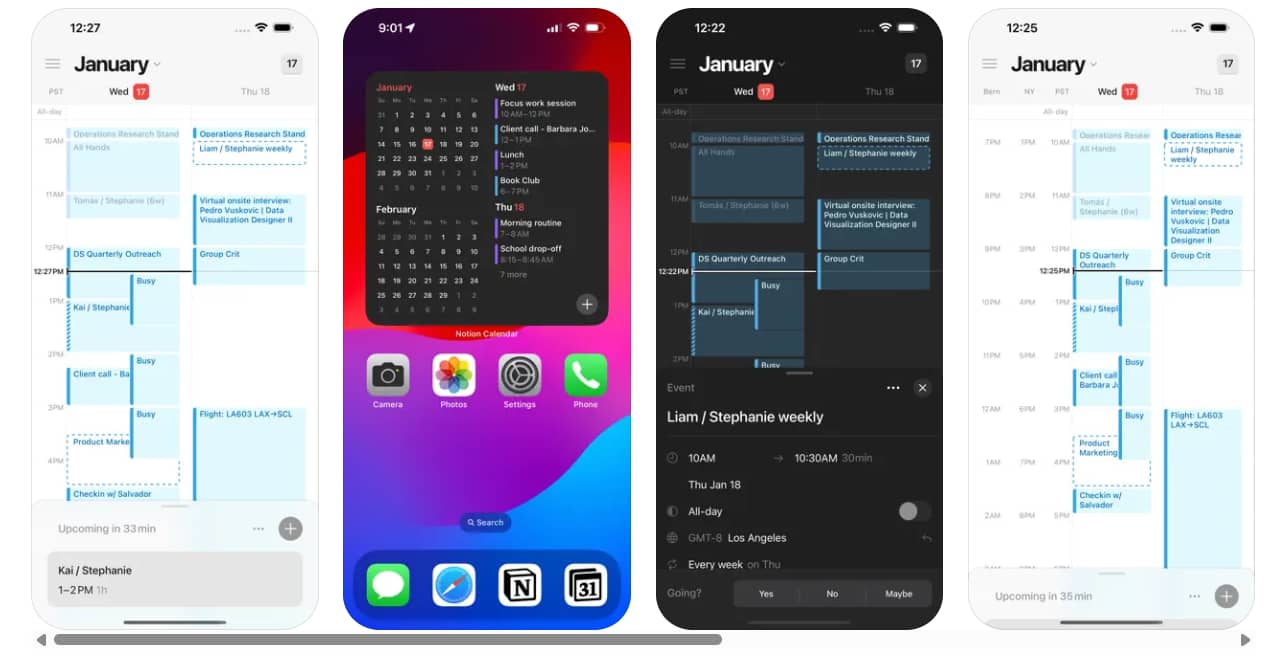Mejores calendarios para iPhone Notion