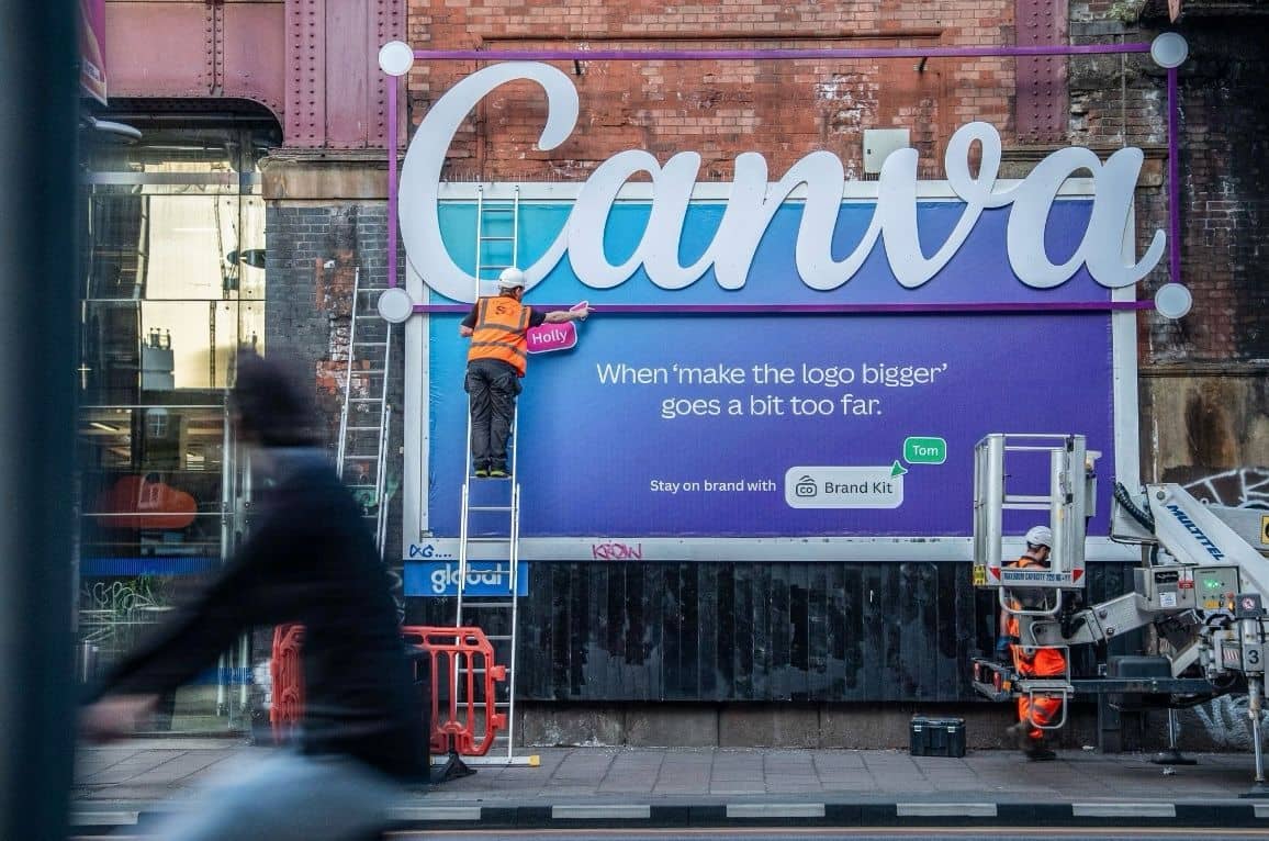 Billboard advertising Canva example