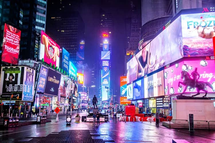 Billboard advertising Times Square billboards