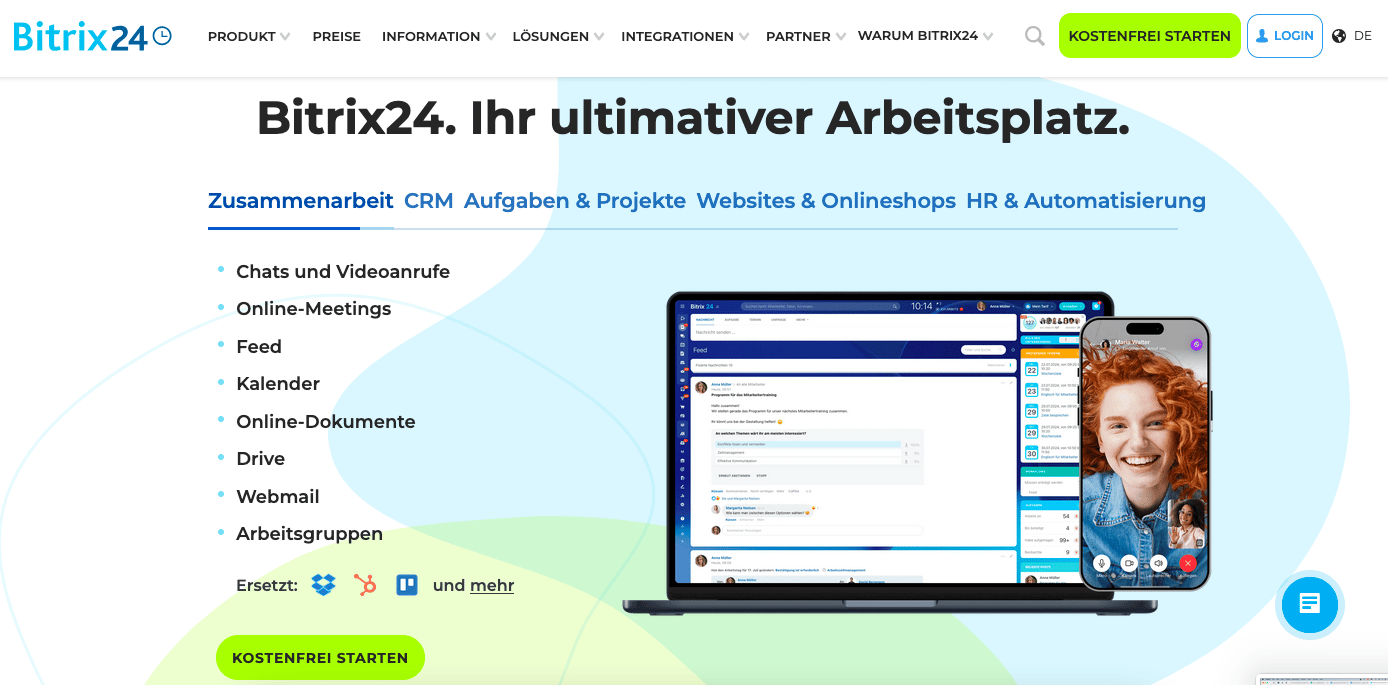 Bitrix24 CRM mit Rechnungserstellung und CRM Rechnungsprogramm für internationale Kunden