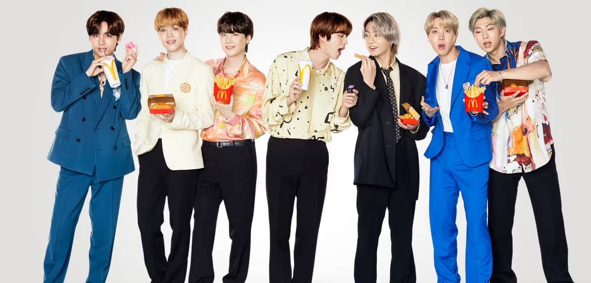 Brand collaboration McDonalds and BTS promotion