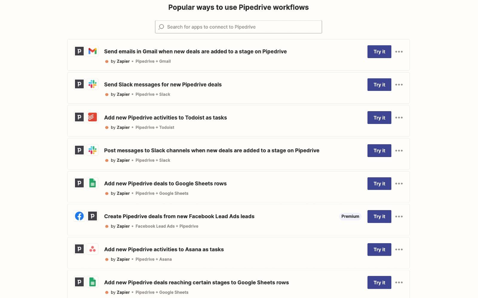 Brand collaboration Pipedrive Zapier automations