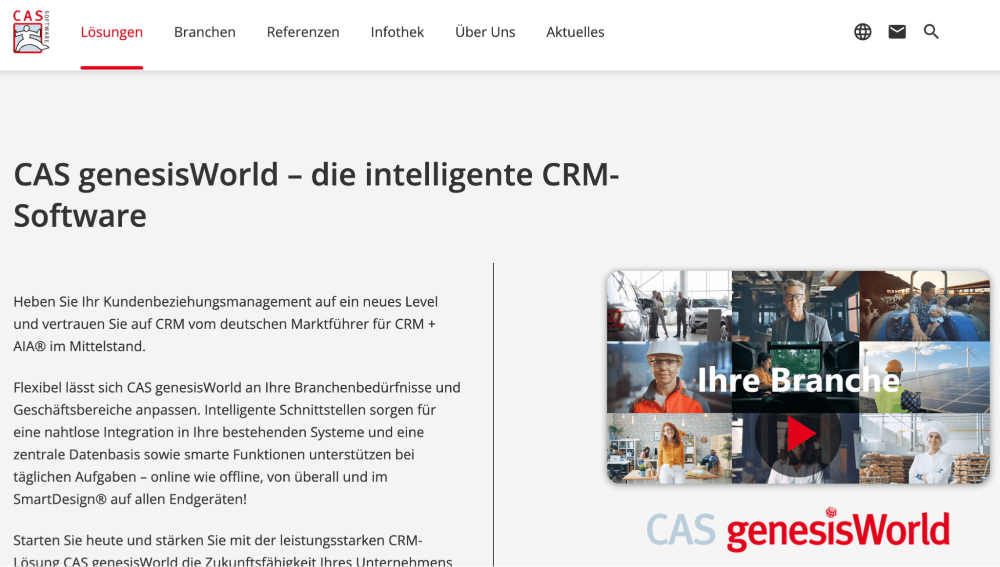 CRM-System CAS genesisWorld