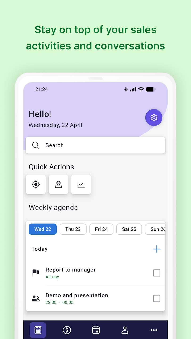 CRM examples Pipedrive mobile CRM