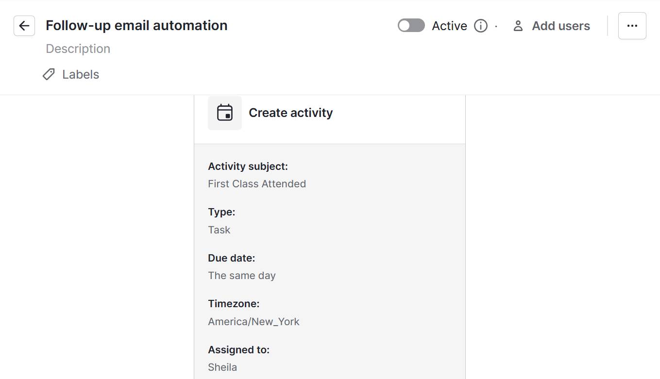CRM for economic development Pipedrive follow-up automation