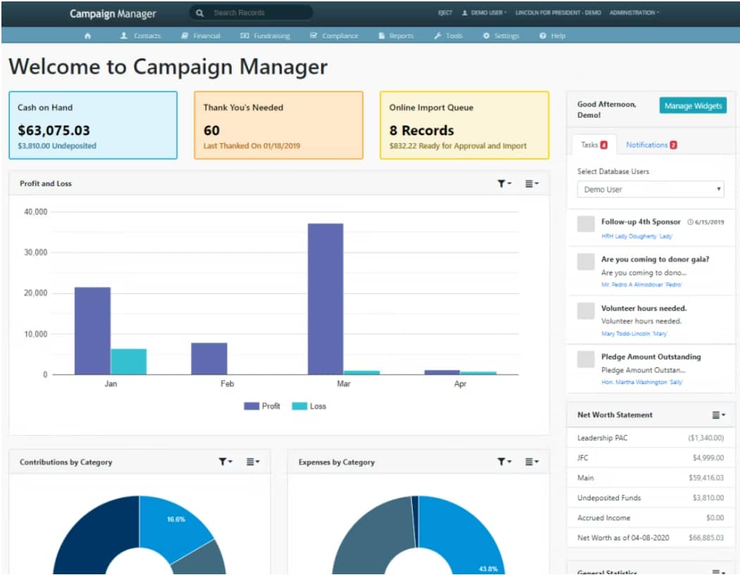 CRM for political campaigns aristotle