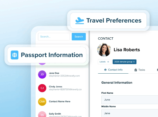 CRM for tourism Travefy customer data