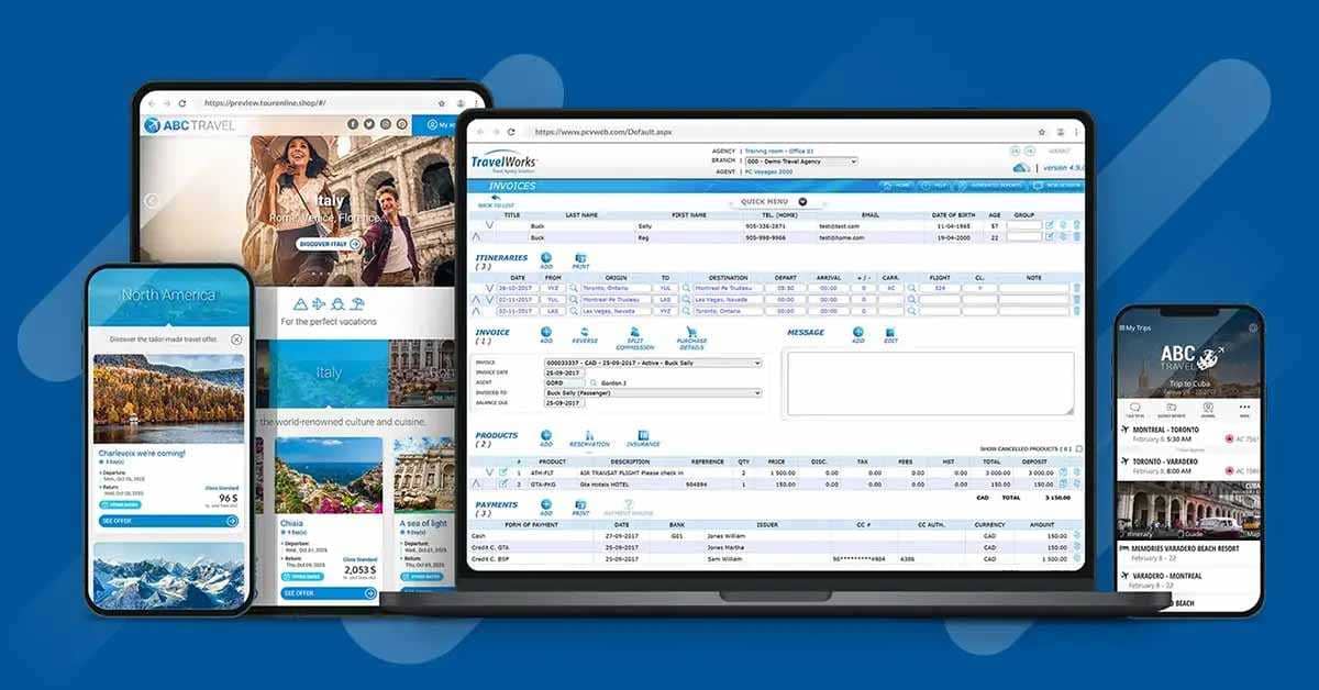 CRM for tourism TravelWorks dashboard