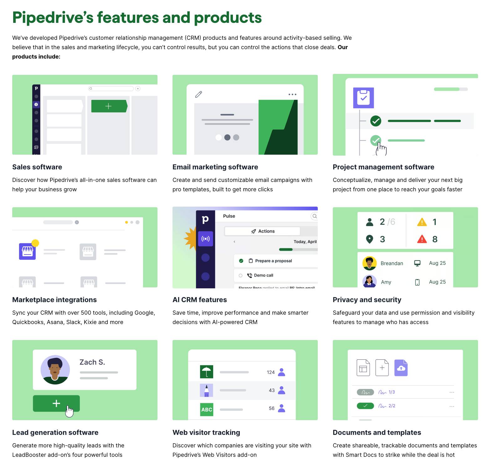 CRM software reviews Pipedrive CRM features