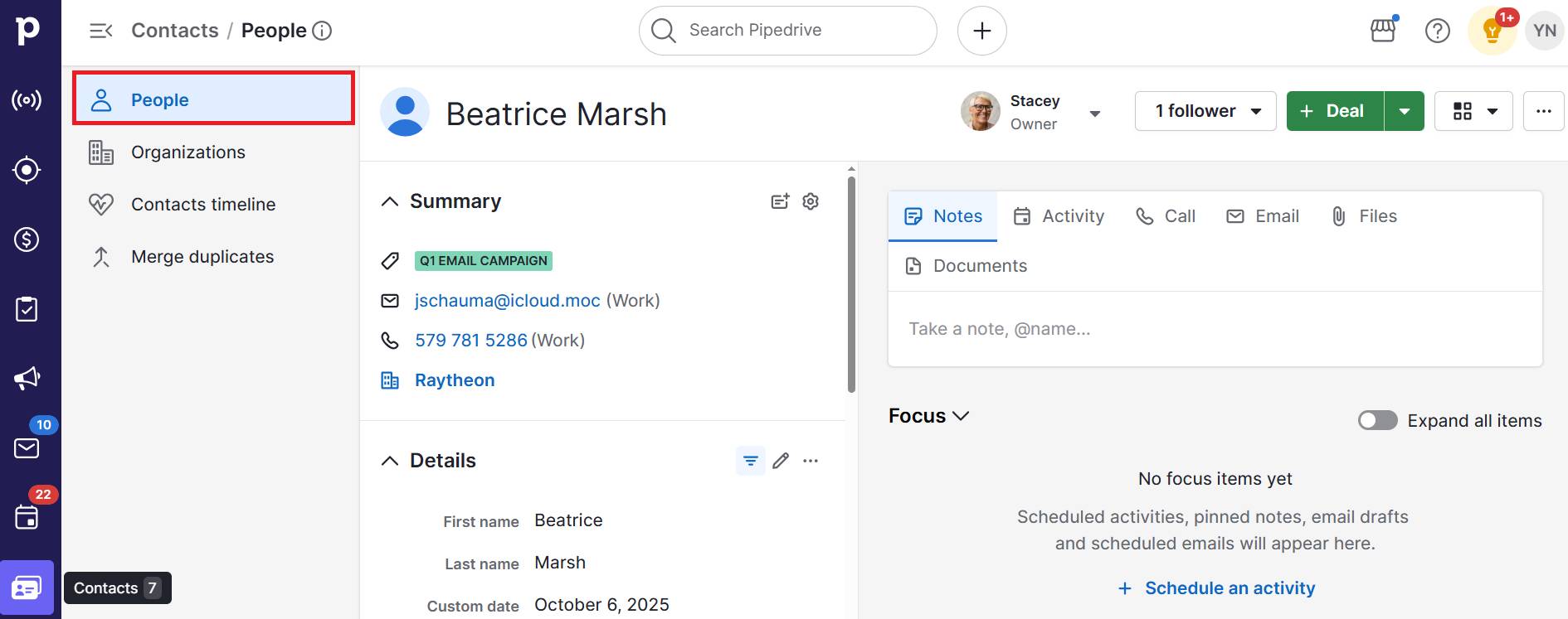 CRM vs. PRM Pipedrive people