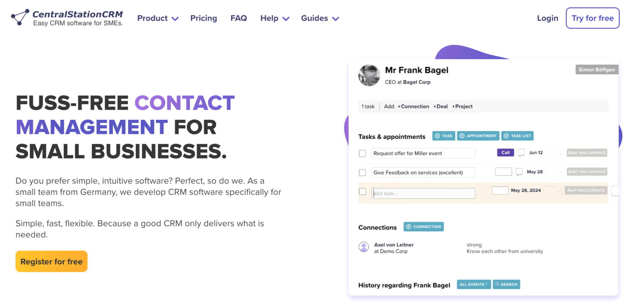 Kollaboratives CRM: CentralStation CRM