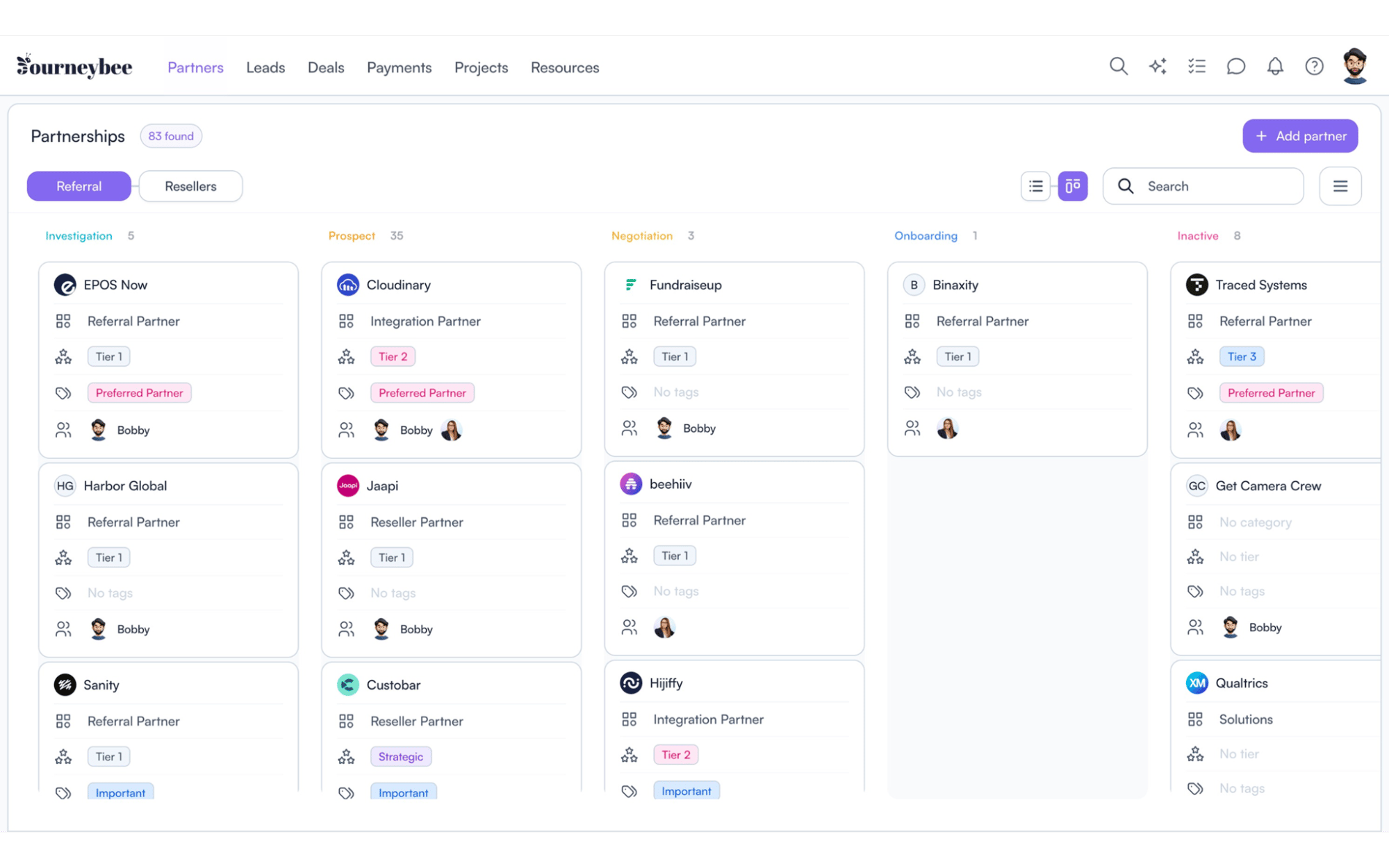 Channel partner management Journeybee