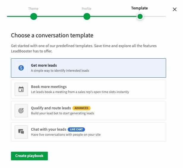Chatbots en marketing conversation template