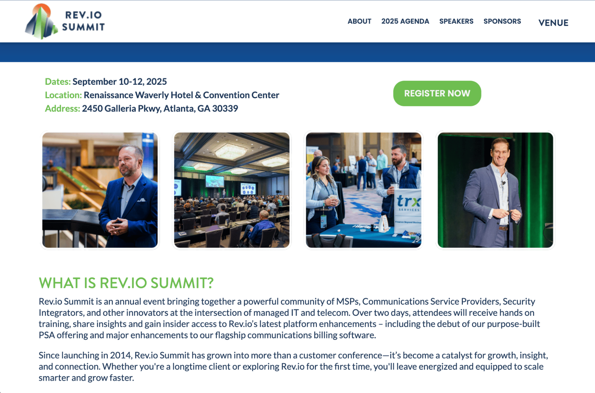 Client Appreciation Day Rev.io summit registration email