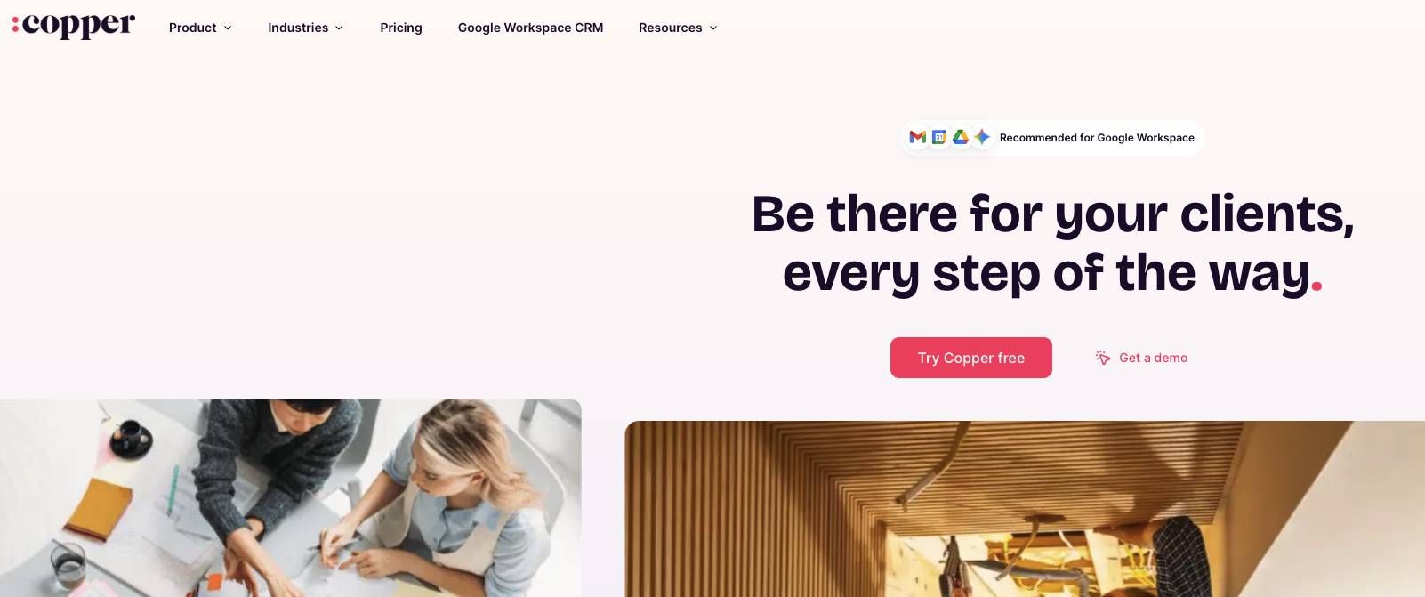Copper offers CRM data directly in Gmail and Google Calendar