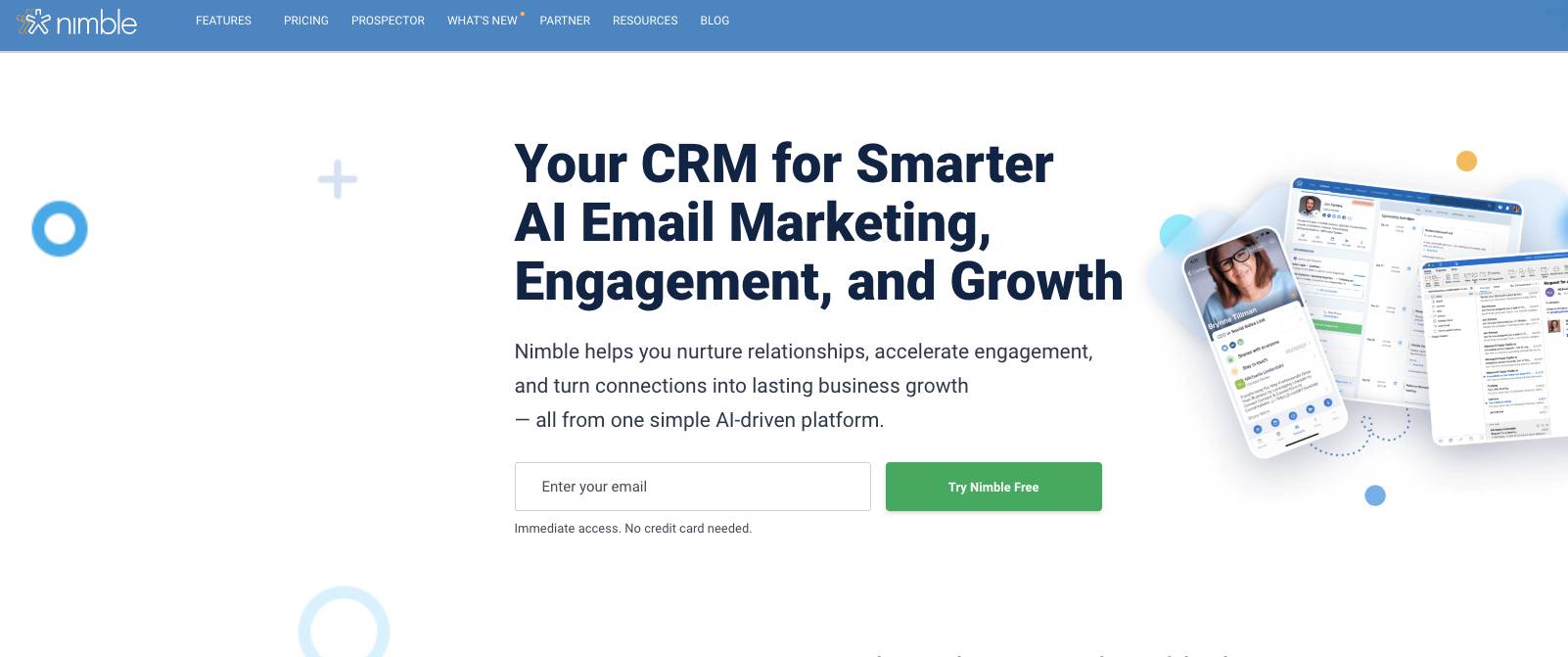 Nimble focuses on relationship management and social profile enrichment