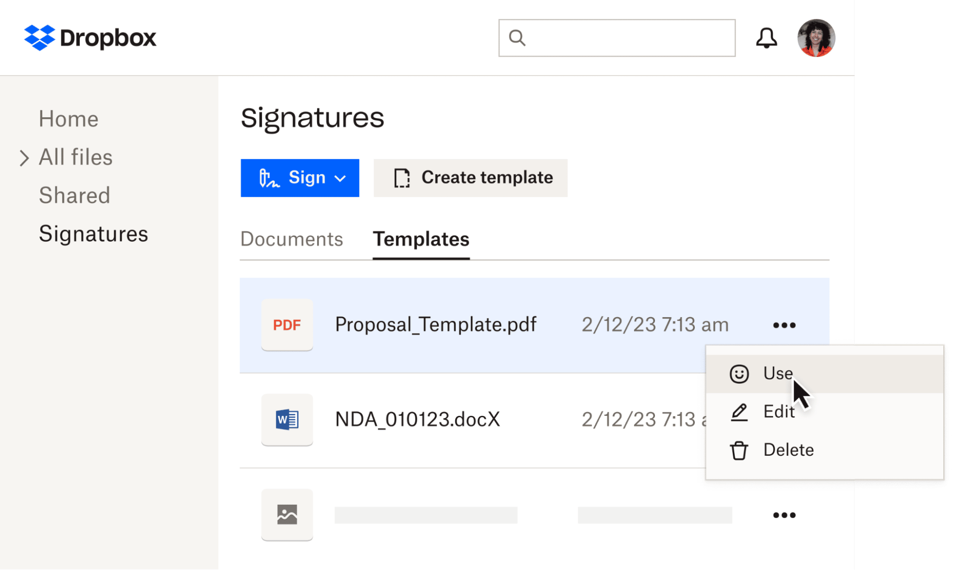 Contract management software Dropbox Sign