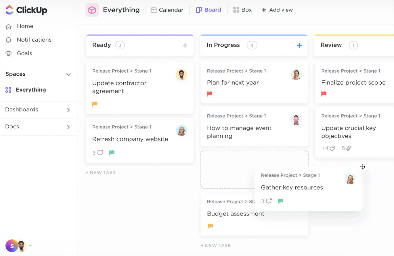 Creative agency project management software ClickUp