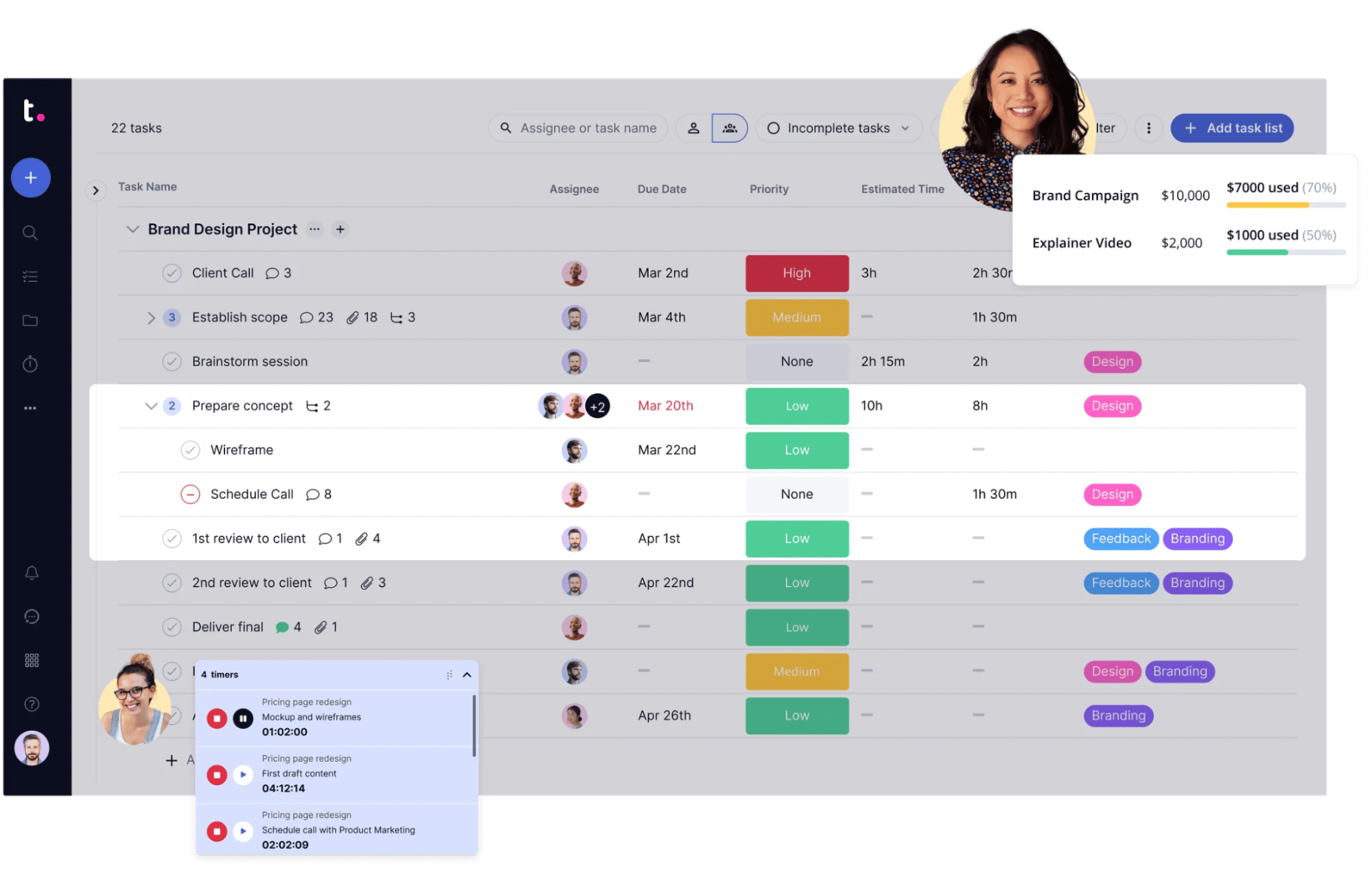 Creative agency project management software Teamwork