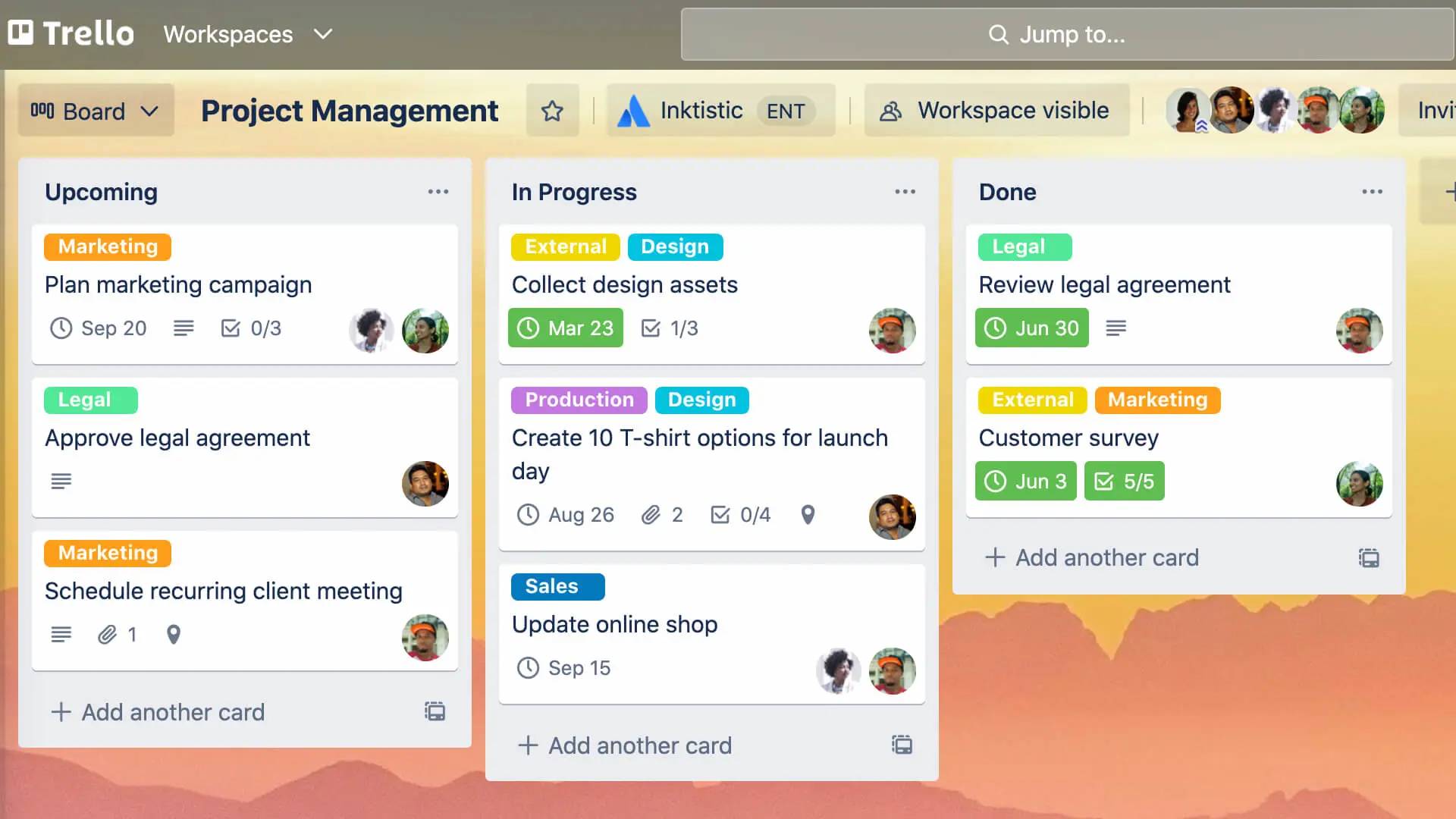 Creative agency project management software Trello