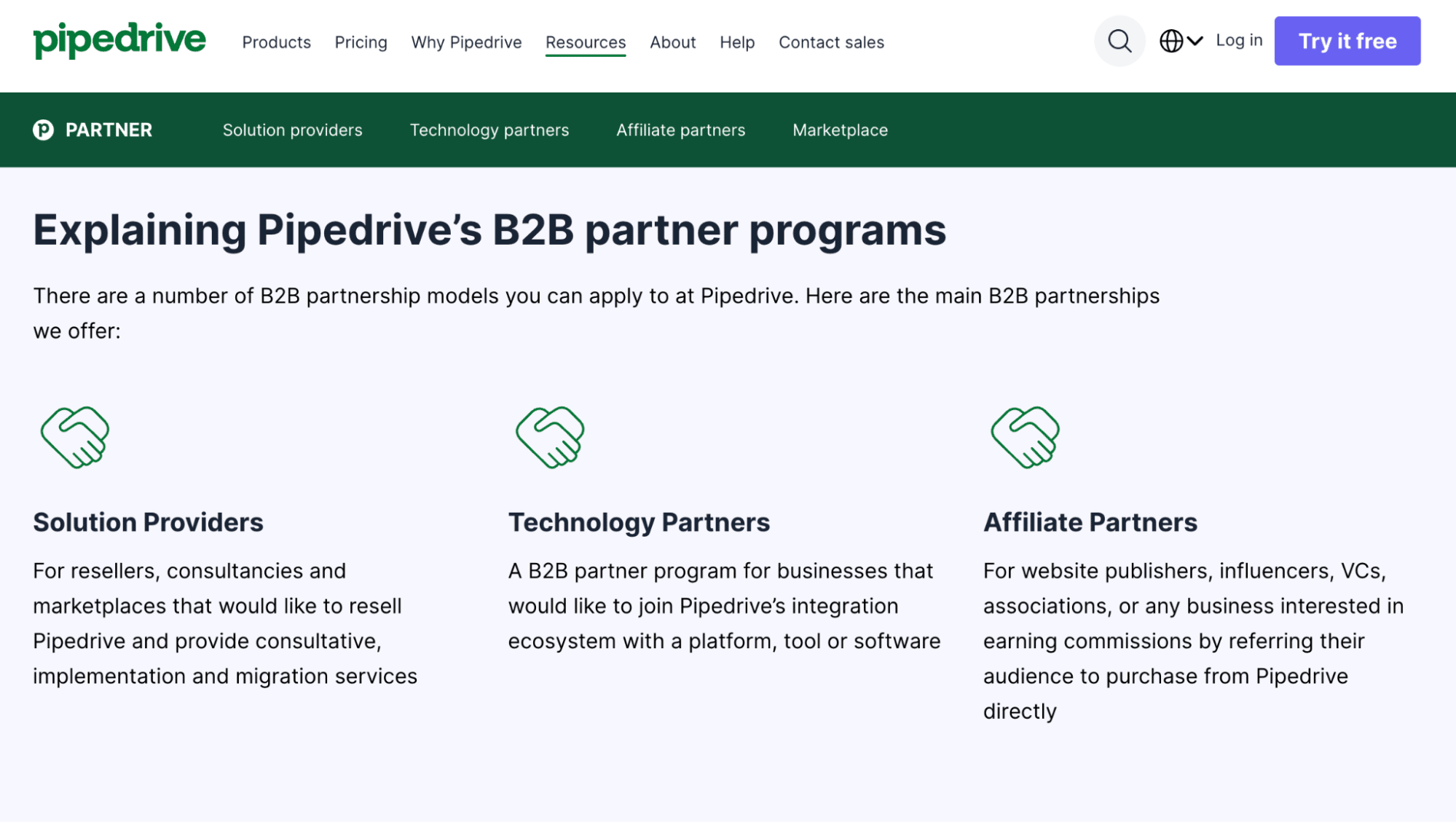 Customer advocacy Pipedrive partner program