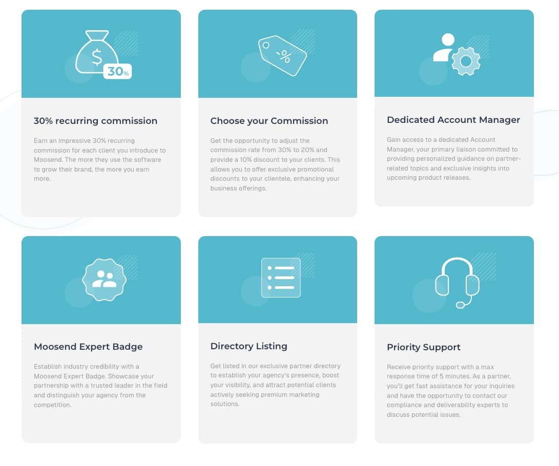 Customer appreciation Moosend loyalty program