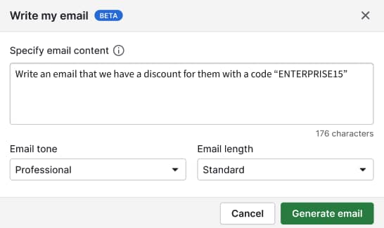 Customer appreciation Pipedrive AI email prompt