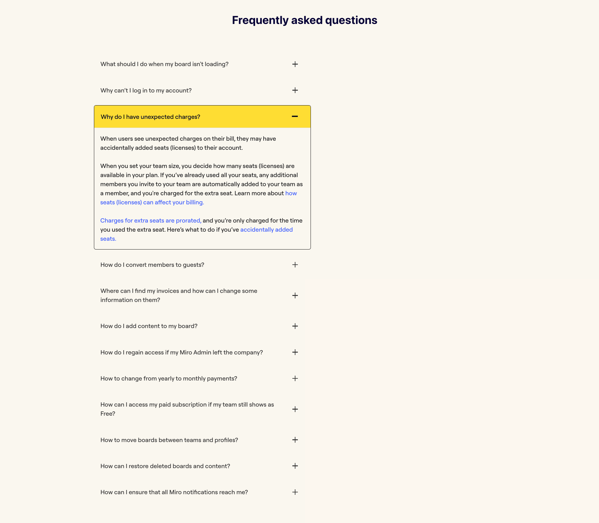 Customer is always right Miro FAQs