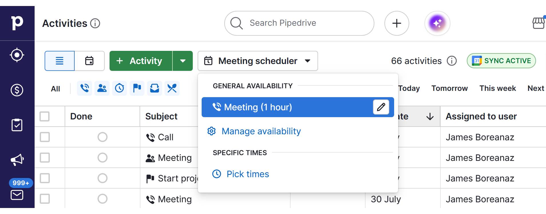 Digital sales Pipedrive Scheduler tool