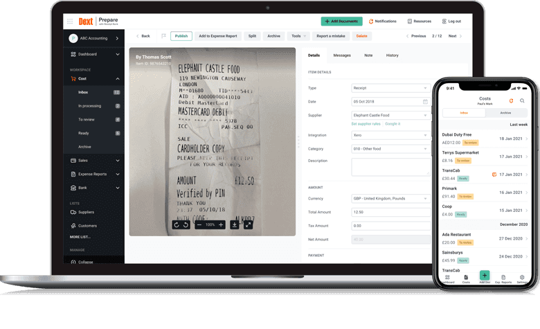 Document management software Dext