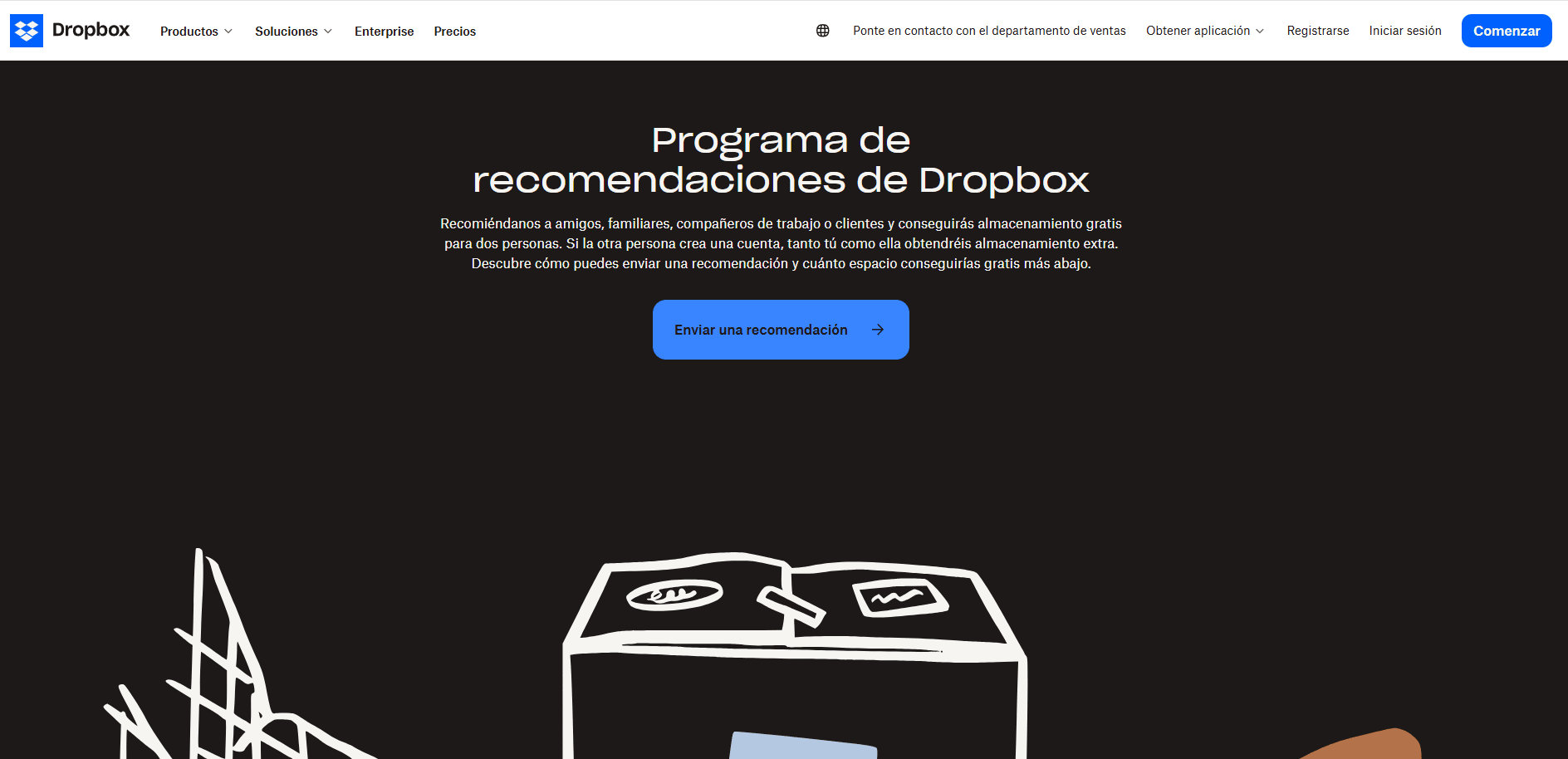 Ejemplo de programas de referencias: Dropbox