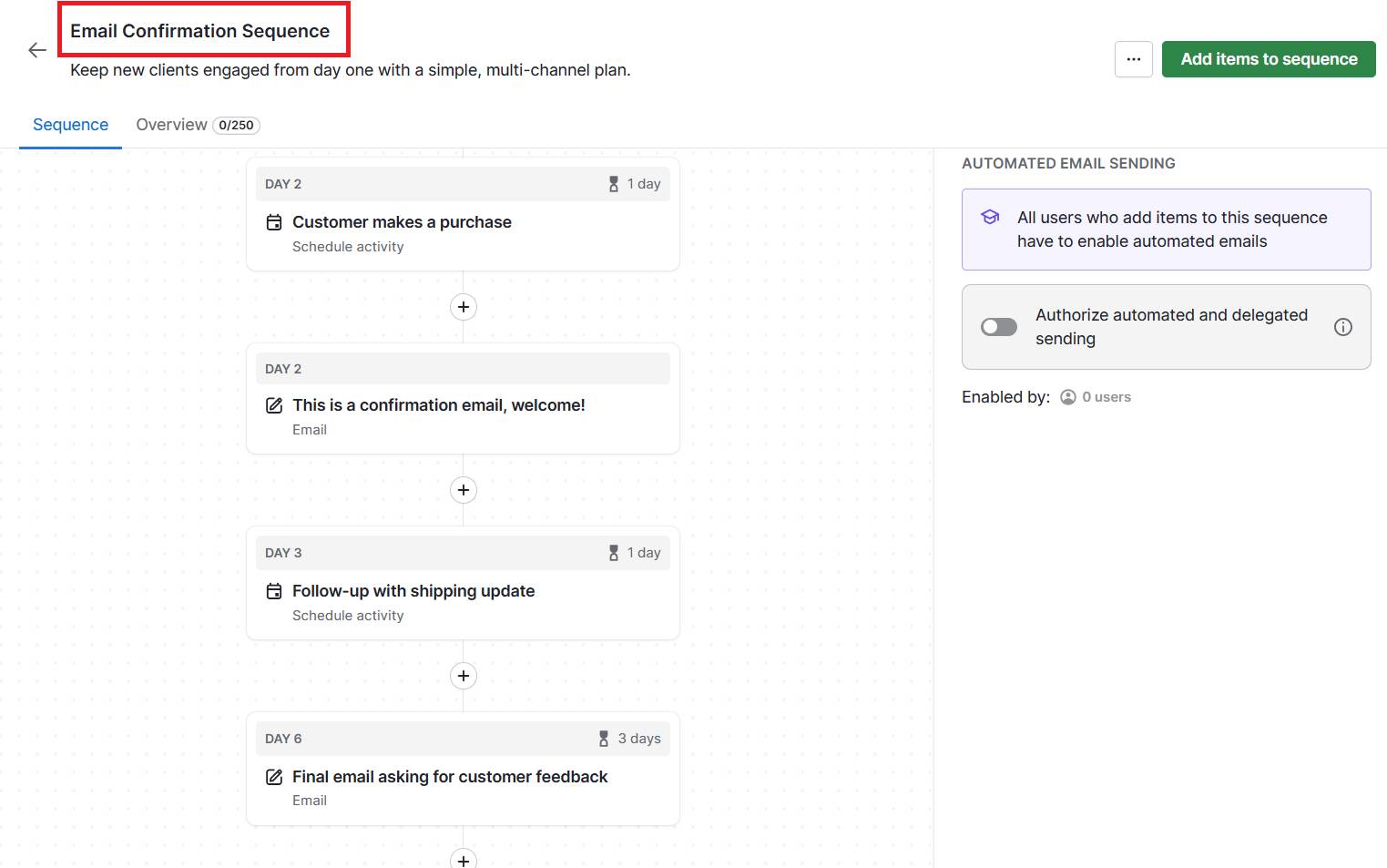 Email confirmation Pipedrive automation