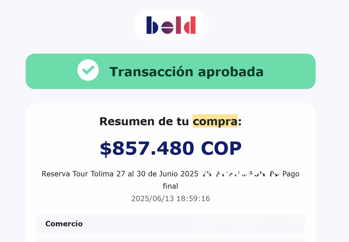 Email de confirmacion bold