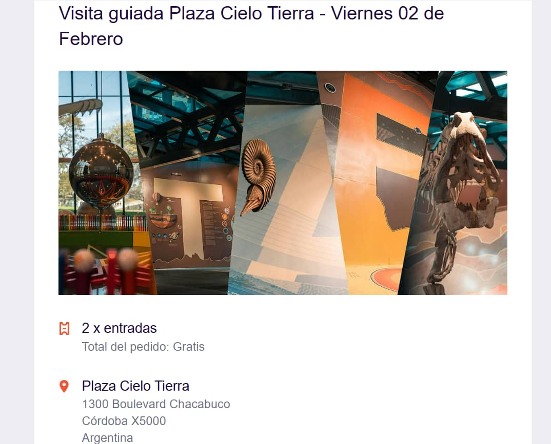 Email de confirmacion eventbrite