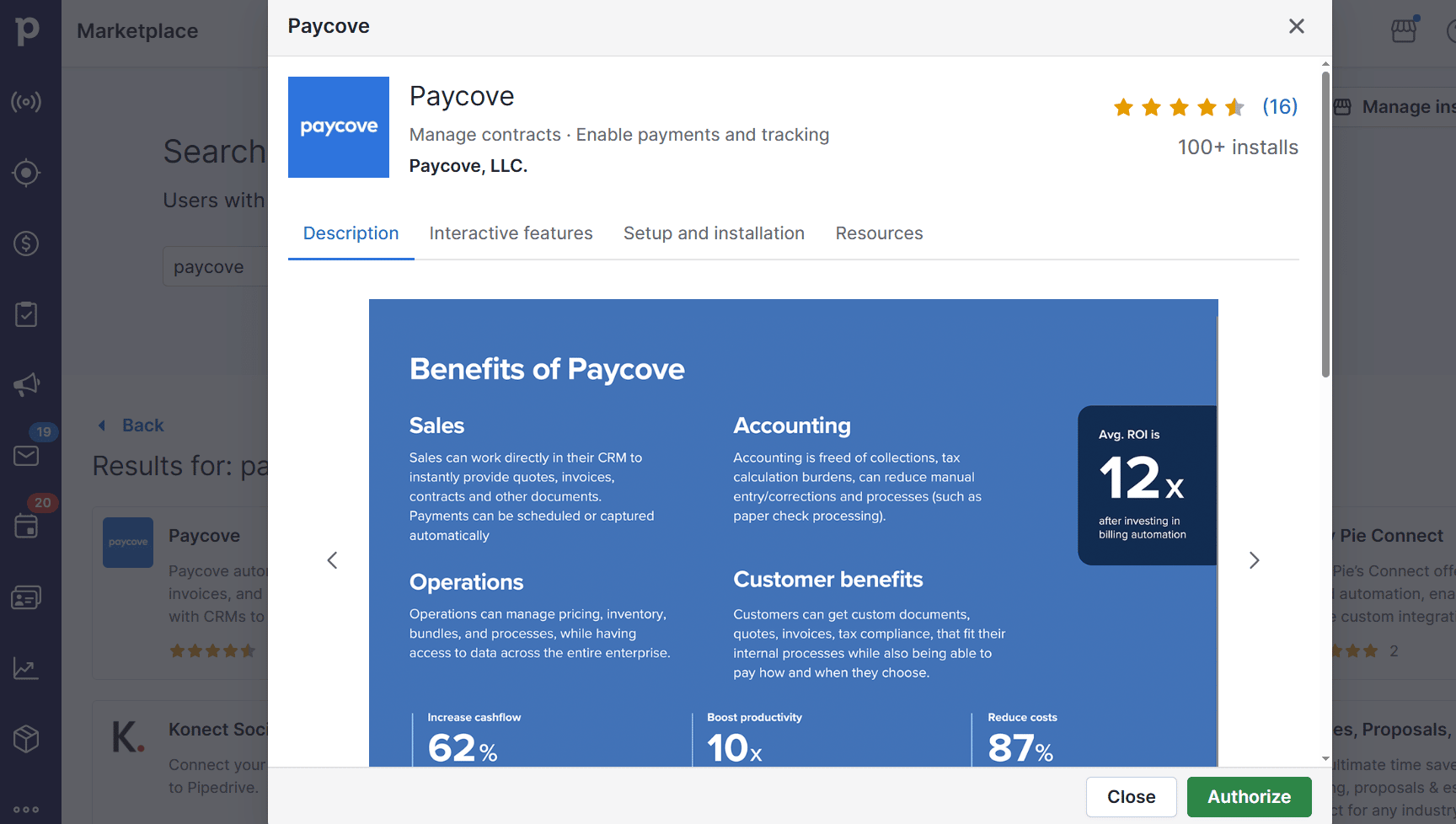 Energy CRM Paycove Integration Pipedrive