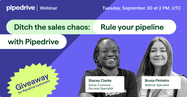 Event marketing Pipedrive webinar series