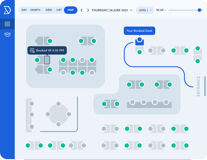 Facility management software Skedda interface