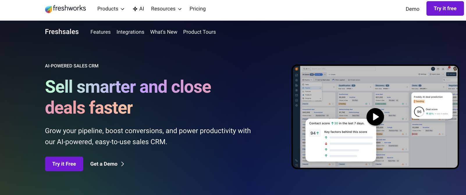 Freshsales is good for smaller teams that want an all-in-one communication and sales tool