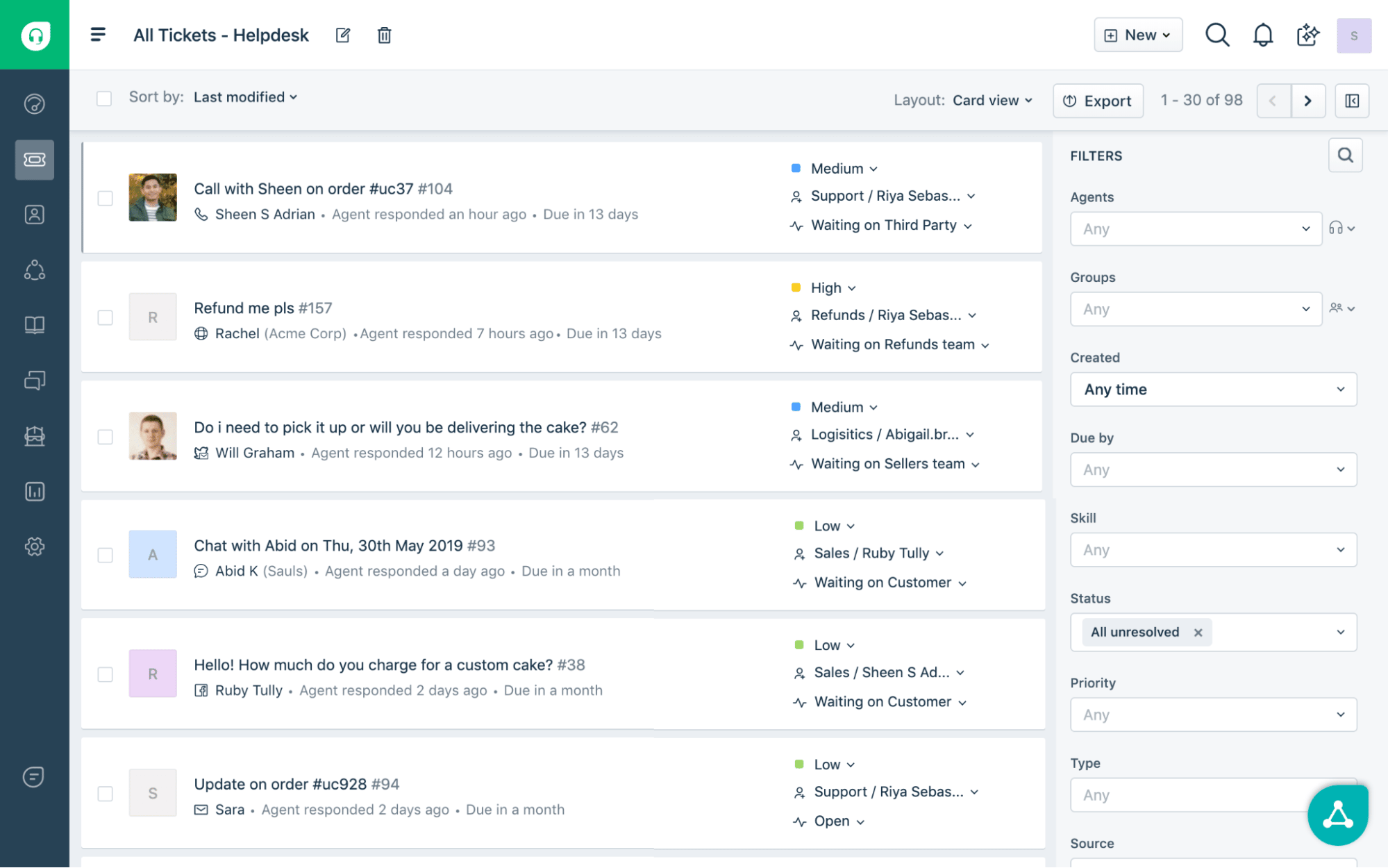 Freshworks vs Zendesk Freshdesk layout